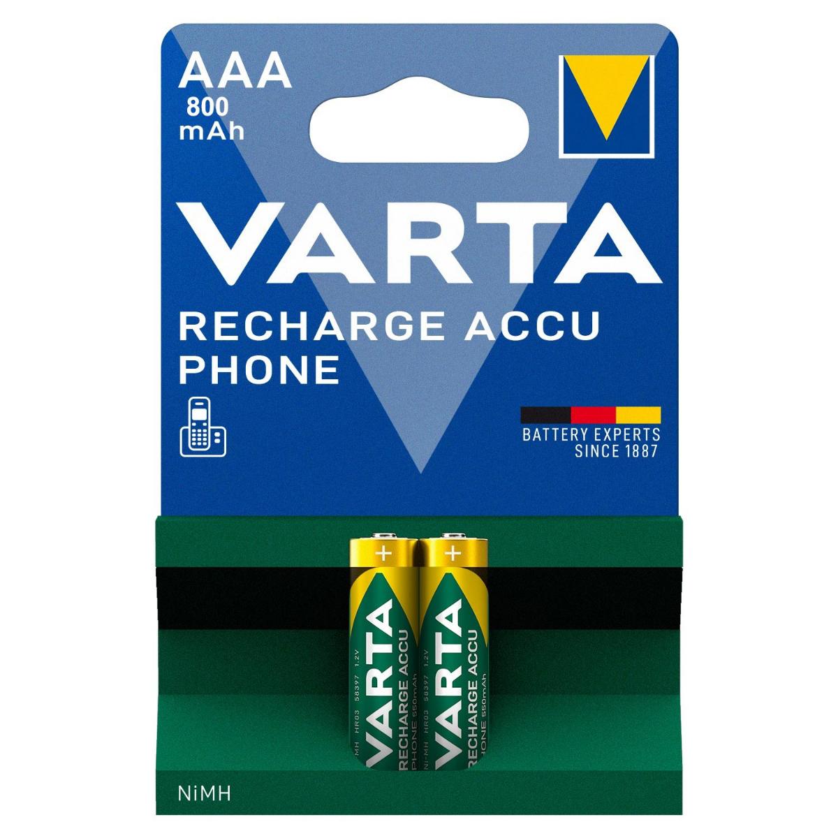 Varta HR03 56703 1.2 V 800 mAh Ni-Mh AAA / İnce Kalem Şarjlı Pil 2'li