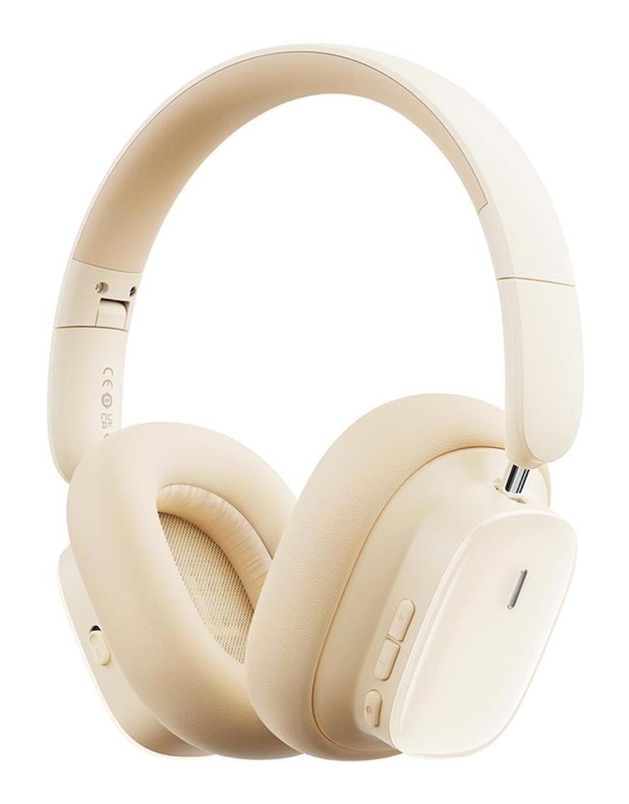 Baseus Bowie H1i ANC Gürültü Önleyici Kulak Üstü Bluetooth Kulaklık Beyaz