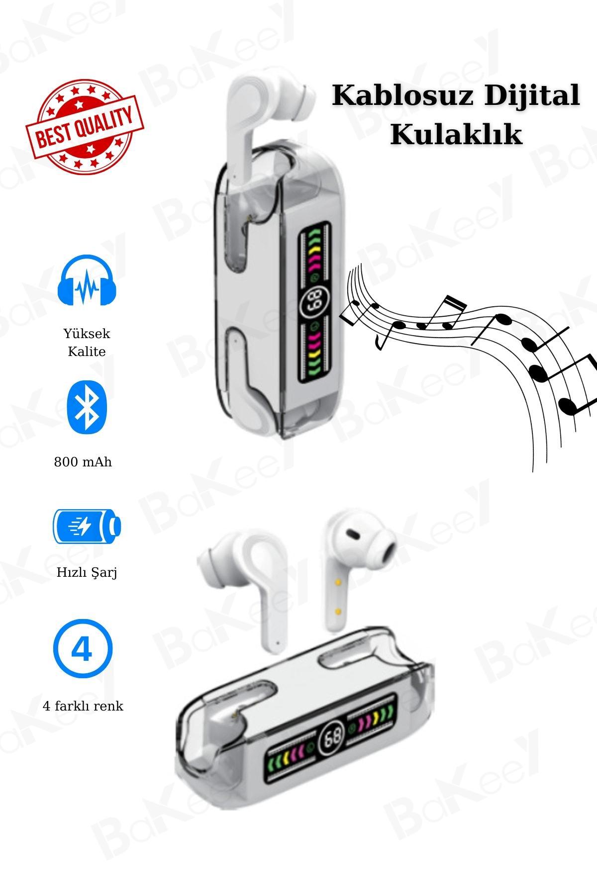 Bakeey M12max 5.1 Gürültü Önleyici Oyuncu Kablosuz Kulak İçi Bluetooth Kulaklık Beyaz