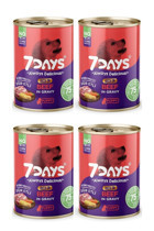 7Days Always Delicious Sığır Etli Yavru Yaş Köpek Maması 415 gr 4'lü