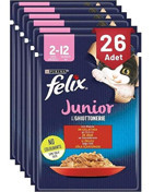 Felix Sığır Eti Yavru Yaş Kedi Maması 26x85 gr