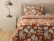 English Home Grandiflora Dijital Baskılı Soft Cotton Çift Kişilik Nevresim Seti Terracotta