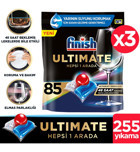 Finish Ultimate Hepsi Bir Arada Tablet Bulaşık Makinesi Deterjanı 3x85 Adet