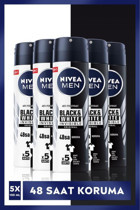 Nivea Black&White Invisible Original Antiperspirant Roll-On Erkek Deodorant 5x150 ml
