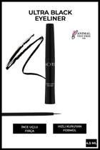 Note Ultra Black Parlak Siyah İnce Uçlu Likit Eyeliner