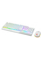 MSI Vigor GK30 Combo Işıklı Ergonomik Beyaz Kablolu Klavye Mouse Seti