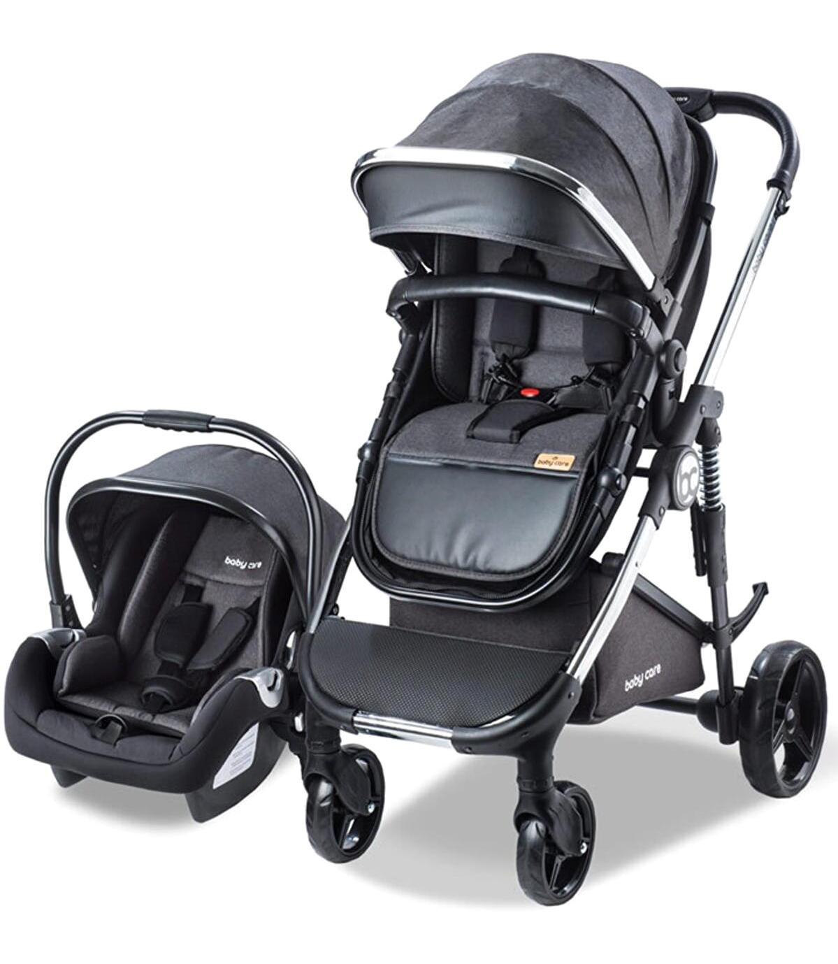 Baby Care BC-440 Collarado Chrome Çift Yönlü Katlanabilir Travel Sistem Bebek Arabası Gri
