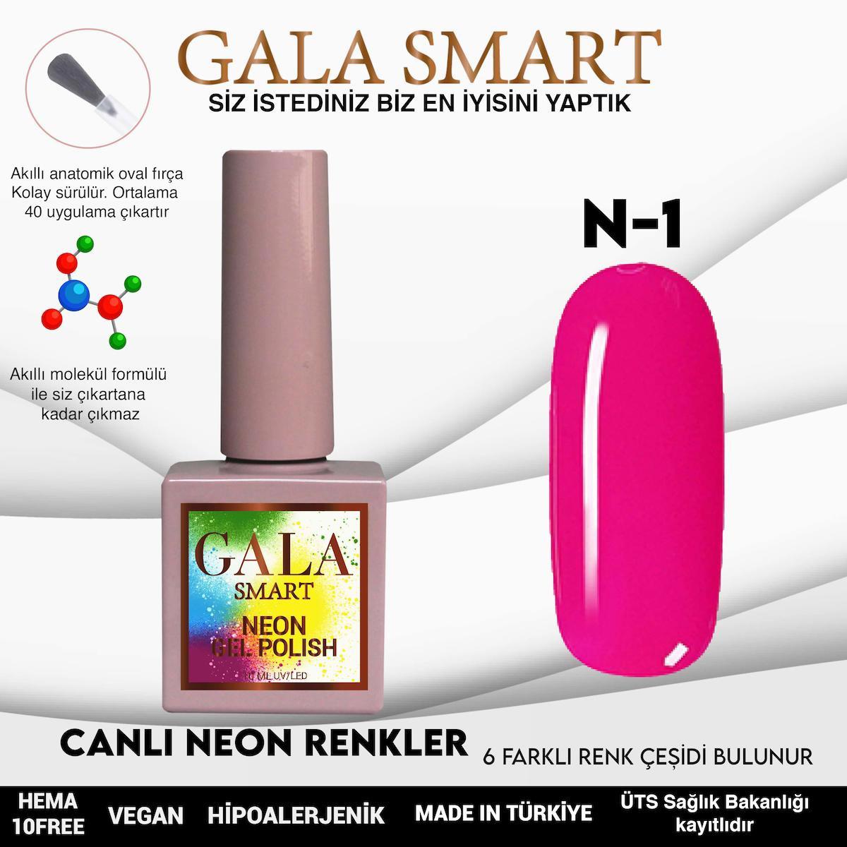 Gala Smart N1 Pembe Neon Kalıcı Oje