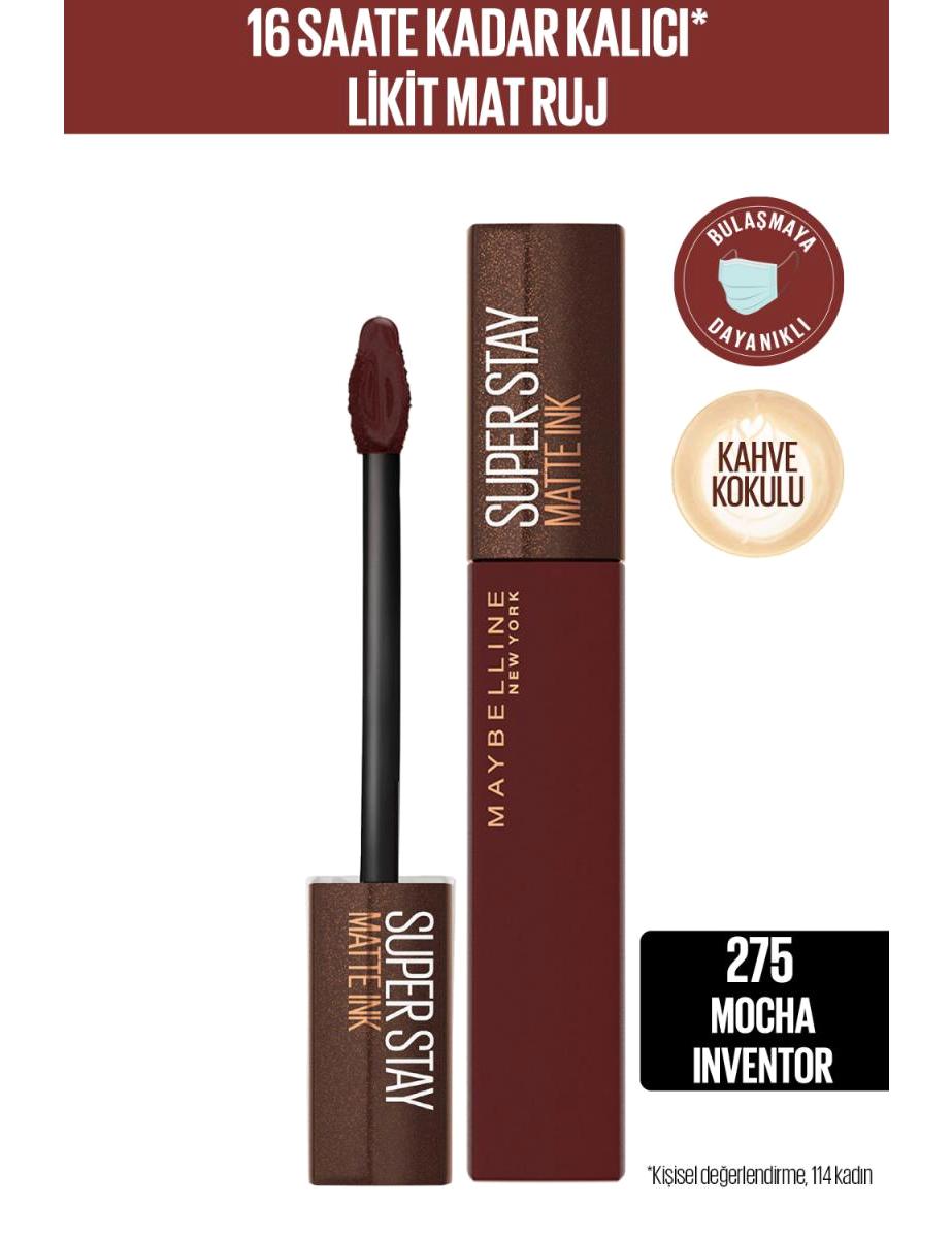 Maybelline New York 275 Mocha İnventor Kalıcı Mat Likit Fırçalı Ruj