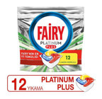Fairy Platinum Plus Limon Kokulu Tablet Bulaşık Makinesi Deterjanı 12 Adet