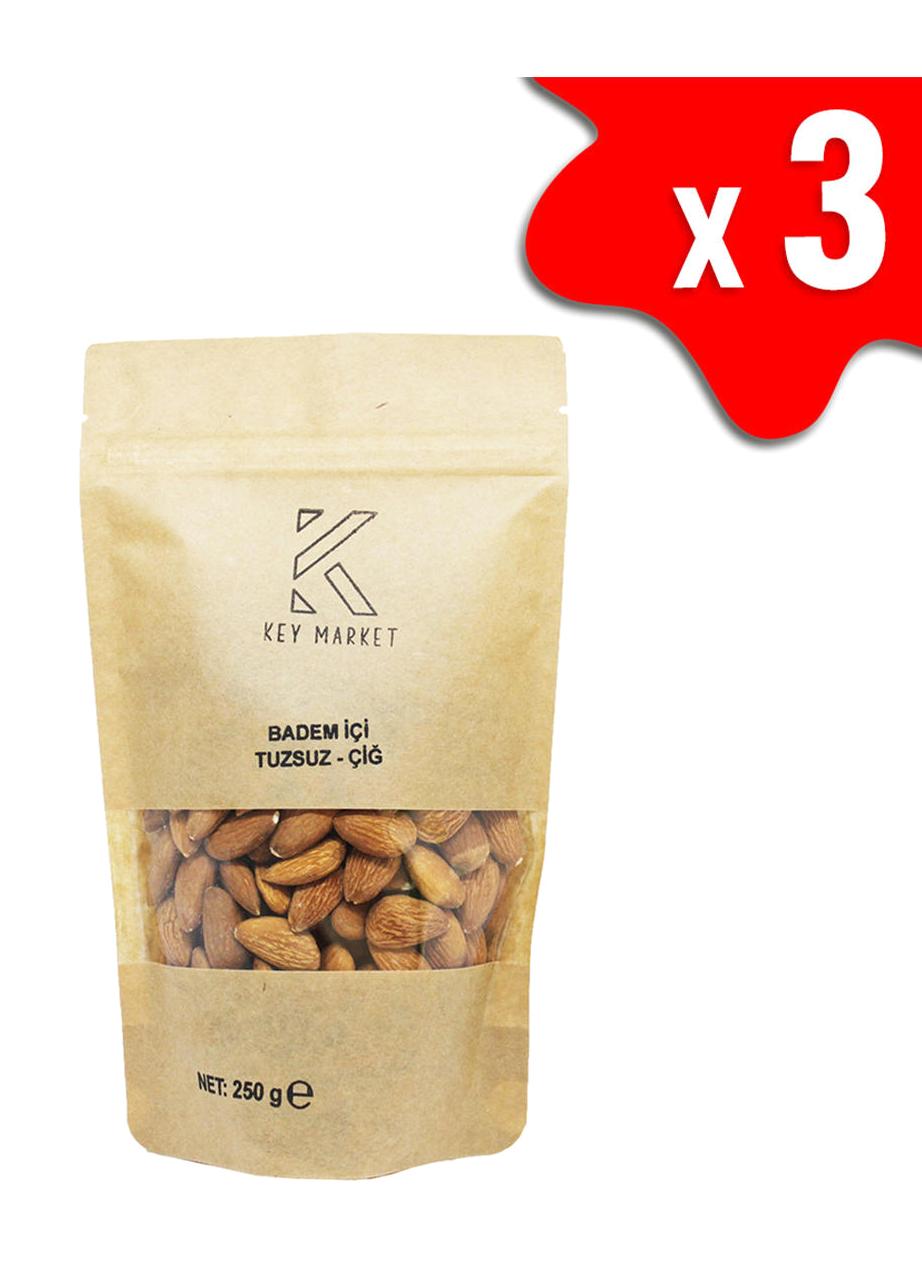 Key Market Doğal Çiğ Badem İçi 3x250 gr