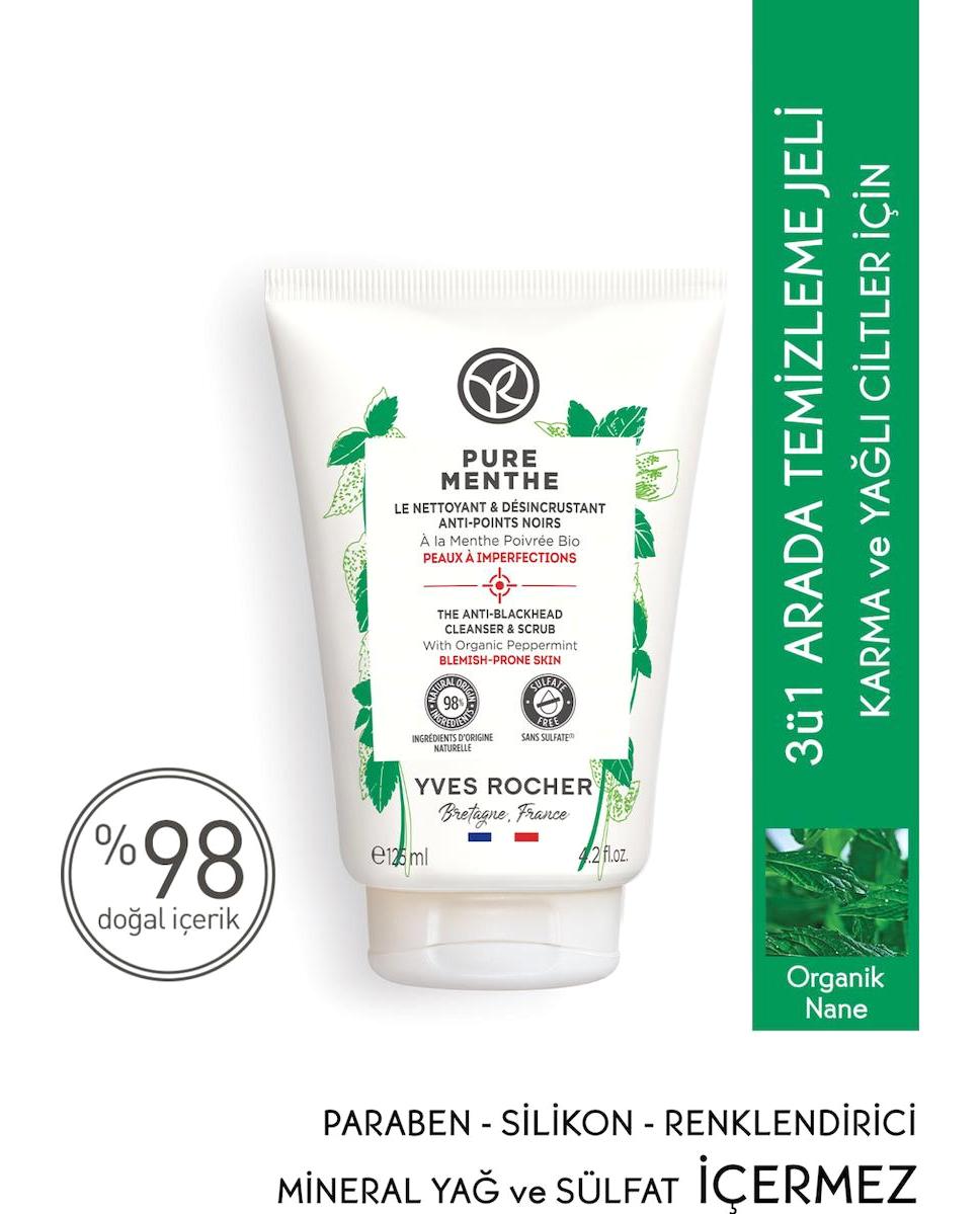 Yves Rocher Pure Menthe Akneye Eğilimli Ciltler İçin Yüz Temizleme Jeli 125 ml