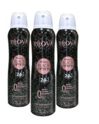 Prova Black Option Pudrasız Sprey Kadın Deodorant 3x150 ml