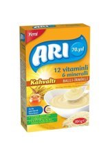 ARI Kahvaltı 12 Vitaminli 6 Mineralli Ballı İrmikli Laktozsuz Tahıllı Kaşık Maması 200 gr