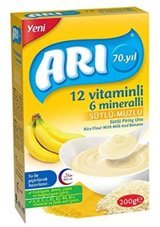 ARI 12 Vitaminli 6 Mineralli Muzlu Laktozsuz Tahıllı Meyveli Kaşık Maması 200 gr