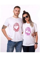 T-Shirthane Parmak Izi Kalp Sevgili Kombinleri T-Shirt Kombini Standart Erkek Beden Xl Kadın Beden L