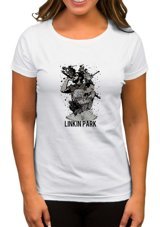 Zepplin Giyim Linkin Park Grup Poster Beyaz Kadın T-Shirt Xl
