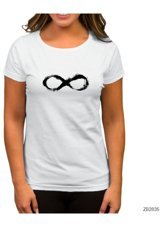 Zepplin Giyim Infinity Beyaz Kadın T-Shirt Xs