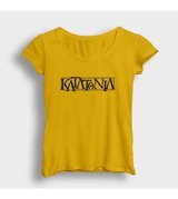 Presmono Kadın Logo Katatonia T-Shirt Lacivert Xl