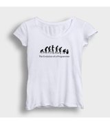 Presmono Kadın Evolution Evrim Developer Yazılımcı T-Shirt Haki L