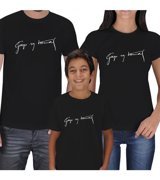 Tisho Gazi Mustafa Kemal T-Shirt Anne Baba Oğul Kısa Kol Siyah Standart Erkek Beden Xl Kadın Beden 4Xl Çocuk Beden 4 5 Yaş