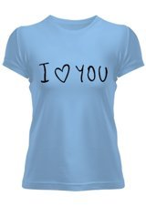 Tisho I Love You Kadın T-Shirt Kadın T-Shirt 3Xl