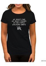 Zepplin Giyim Alan Walker We Are Family Siyah Kadın T-Shirt M