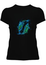 Tisho Balık Burcu Kadın T-Shirt 3Xl