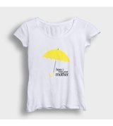 Presmono Kadın Umbrella How I Met Your Mother T-Shirt Bordo Xs