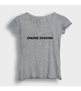 Presmono Kadın Logo Imagine Dragons T-Shirt Siyah M