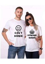 T-Shirthane Dancing Dange Sevgili Kombinleri T-Shirt Kombini Standart Erkek Beden Xs Kadın Beden L