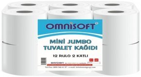 Omnisoft Mini 2 Katlı 12'li Rulo Jumbo Tuvalet Kağıdı