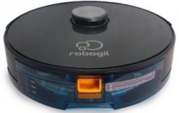 Robogil Stella-500B Haritalı Moplu Çift Fırçalı Hepa Filtreli 2000 Pa Gri Robot Süpürge ve Paspas