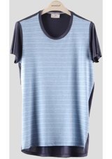 Alexander Gardi Alexandergardı Çizgili Regular Fit T-Shirt B20 130515 001 Lacivert Mavi Xl