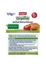 Milupa Şeftali Elma Laktozsuz Tahılsız Organik Meyveli Kavanoz Maması 125 gr