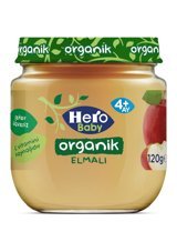Hero Baby Elmalı Laktozsuz Tahılsız Organik Meyveli Kavanoz Maması 120 gr