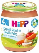 HiPP Sebzeli ve Tavuklu Pirinç Laktozsuz Tahıllı Organik Kavanoz Maması 125 gr