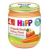 HiPP Elmalı Havuçlu Laktozsuz Tahılsız Organik Meyveli Kavanoz Maması 125 gr