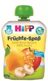 HiPP Elma Armut Muz Laktozsuz Tahılsız Organik Meyveli Kavanoz Maması 90 gr