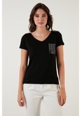 Lela Bayan T-Shirt 5863676 Siyah L