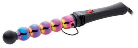 Gamma Piu Iron Bubble Rainbow 033 33 mm Bukle Seramik Turmalin Saç Maşası