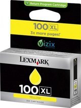 Lexmark 100XL Orijinal Sarı Mürekkep Kartuş