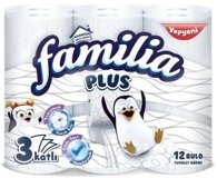 Familia Plus 3 Katlı 12'li Rulo Tuvalet Kağıdı