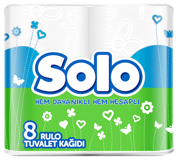 Solo 2 Katlı 8'li Rulo Tuvalet Kağıdı