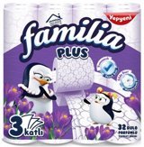 Familia Plus 3 Katlı Kokulu Renkli 32'li Rulo Tuvalet Kağıdı