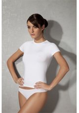 Doreanse Kadın Modal Kısa Kollu Bisiklet Yaka T-Shirt 9167 Beyaz Xl