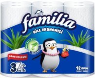 Familia Aile Ekonomisi 3 Katlı 12'li Rulo Tuvalet Kağıdı