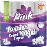 Pink 3 Katlı 32'li Rulo Tuvalet Kağıdı