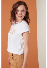 Lela Bayan T-Shirt 5864217 Beyaz M