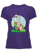 Tisho Kadın Kısa Kol Desenli T-Shirt Kadın T-Shirt Kadın T-Shirt (525337992) Xs